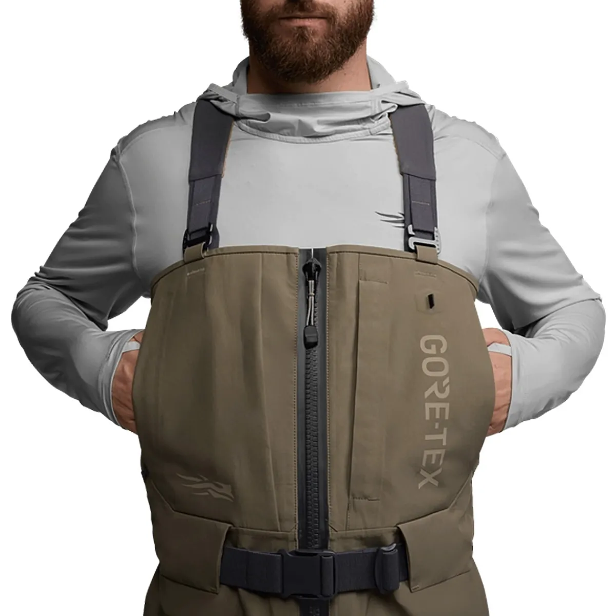 Sitka Waders And Wading Boots|Fishing Shirts And T-Shirts<CrossCurrent Zip GTX Wader BBR-BARKBR