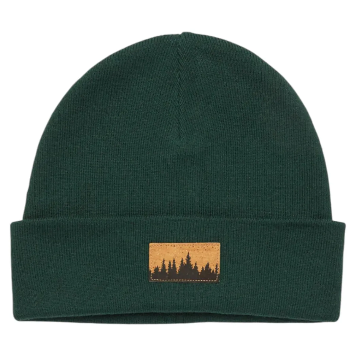 Tentree Belts|Hats And Caps<Juniper Cork Patch Beanie Forest Pine Cork Patch