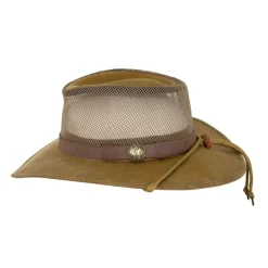 Outback Belts|Hats And Caps<Kodiak with Mesh Oilskin Hat Tan