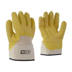 10/4 Job Safety Equipment|Safety Shoes<Latex-Coated Knitted Gloves Yellow