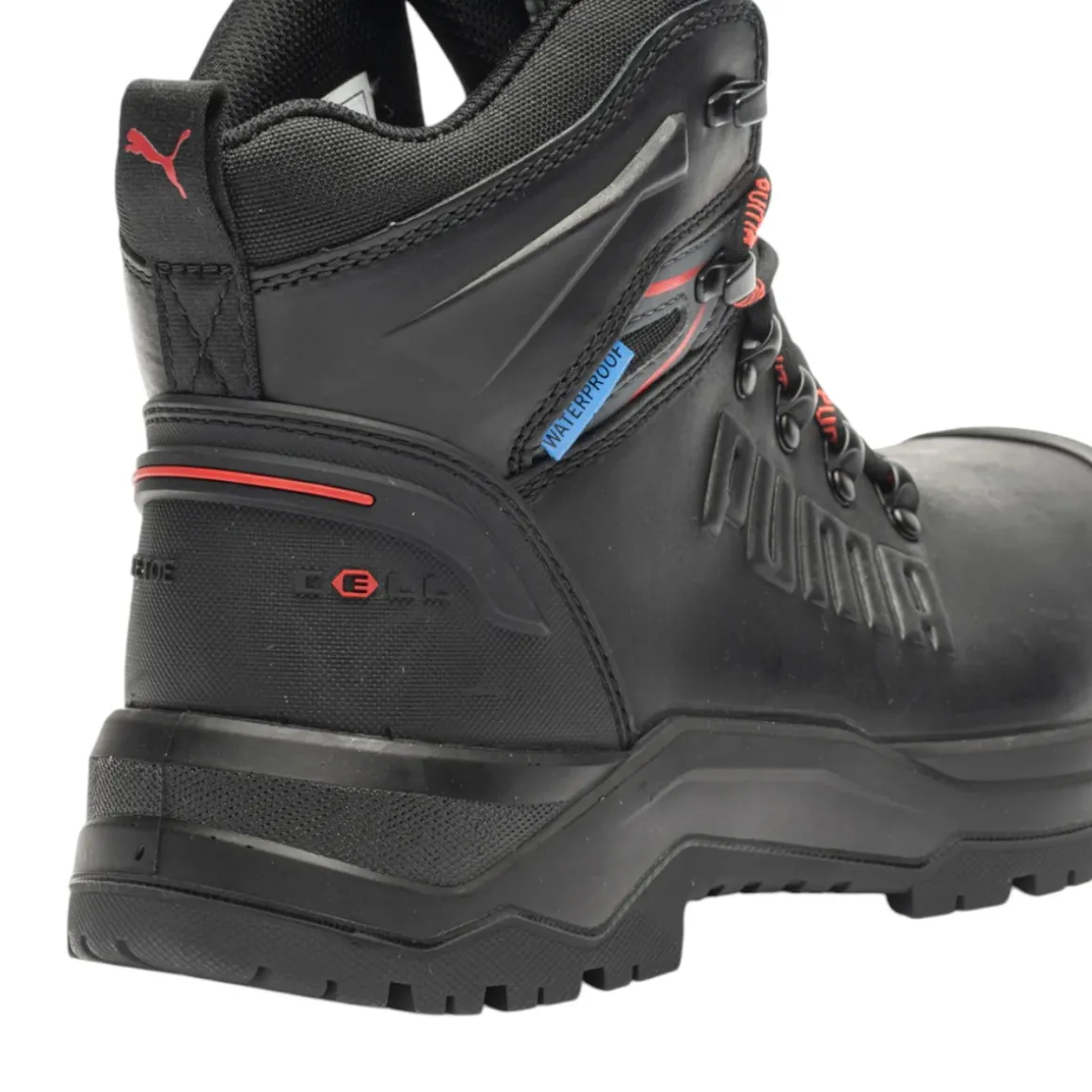 Men's Iron Black Work Boots with Composite Toecap