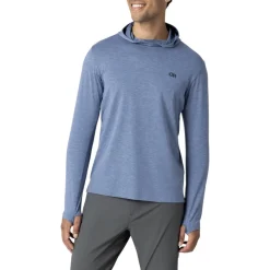 Outdoor Research Shirts|Swimwear<Men's ActiveIce Spectrum Sun Hoodie Ascent Blue Heather