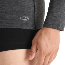 Icebreaker Boxers And Panties|Socks<Men's Anatomica Long Sleeve Crewneck Shirt Jet Heather