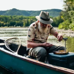 Hooké Waders And Wading Boots|Fishing Shirts And T-Shirts<Men's Atlantic Salmon Flies Short Sleeve Shirt Oat