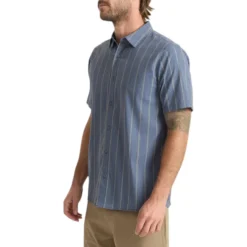 Roark Shirts|Swimwear<Men's Bless Up Breathable Stretch Shirt Neptune