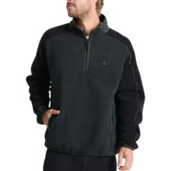 Roark Shirts|Swimwear<Men's Campover Fleece Mock Hoodie Onyx