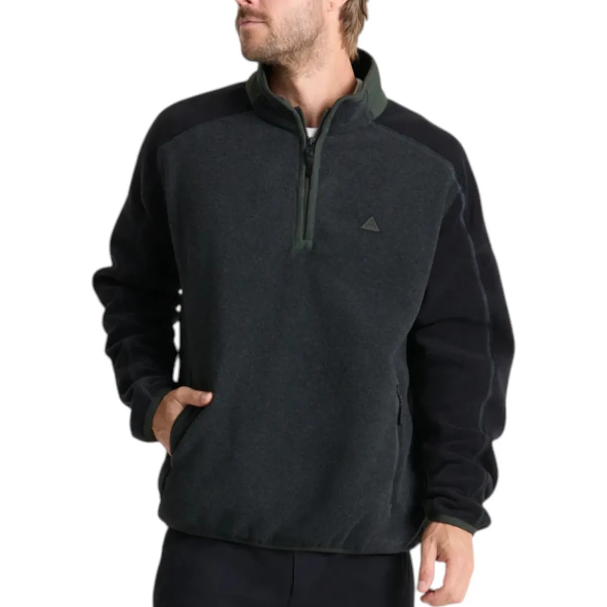 Roark Shirts|Swimwear<Men's Campover Fleece Mock Hoodie Onyx