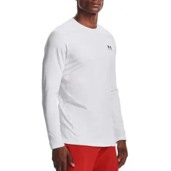 Under Armour Shirts|Swimwear<Men's ColdGear® Fitted Crew Neck Sweather White / Black