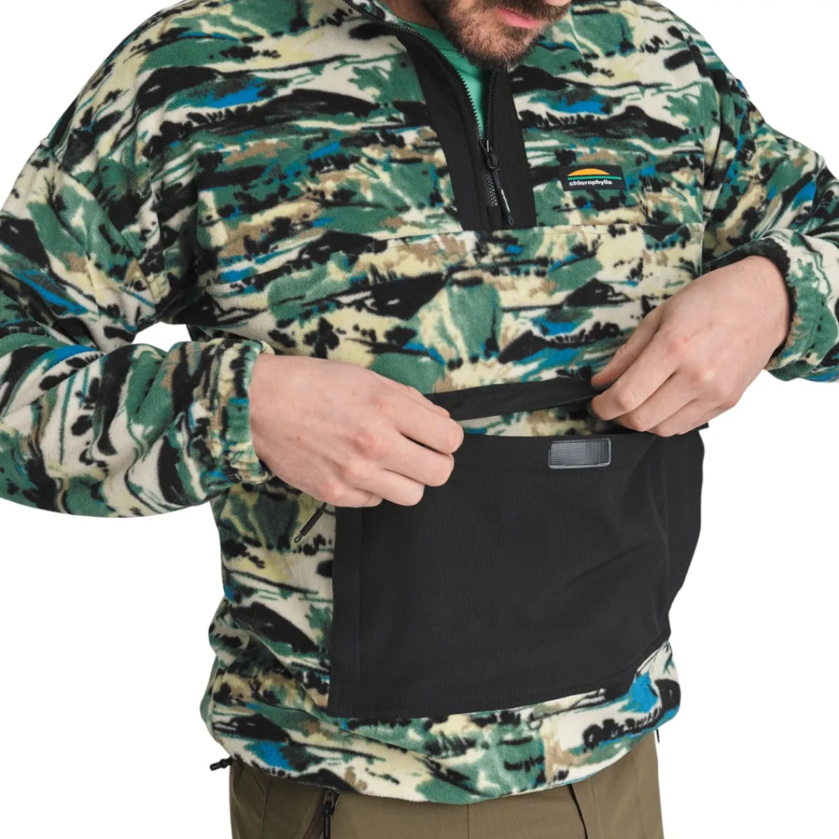 Chlorophylle Shirts|Swimwear<Men's Denali Fleece Half-Zip Sweater Jungle green Valley