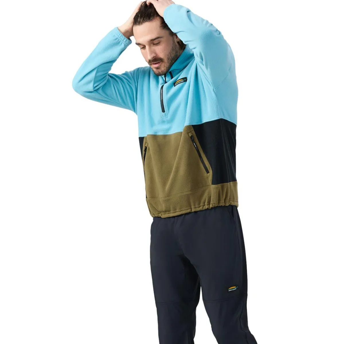 Chlorophylle Shirts|Swimwear<Men's Denali Fleece Jacket Azur blue colorblock