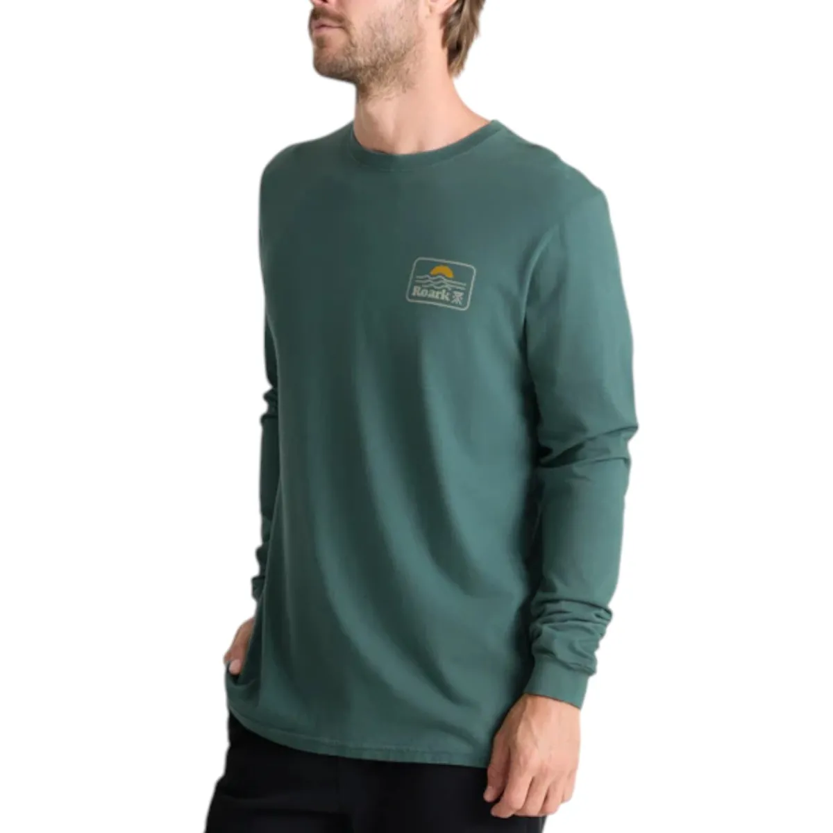Roark Shirts|Swimwear<Men's Earth & Sea Premium Long Sleeve T-Shirt Slate Green