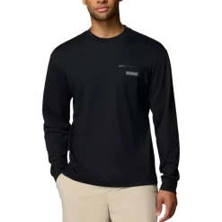 Columbia Shirts|Swimwear<Men's Echo Passage™ Long Sleeve Crew Shirt Black