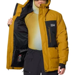 Mountain Hardwear Insulated Jackets|Windbreaker Jackets<Men's First Tracks™ Down Jacket Olive Gold / Black