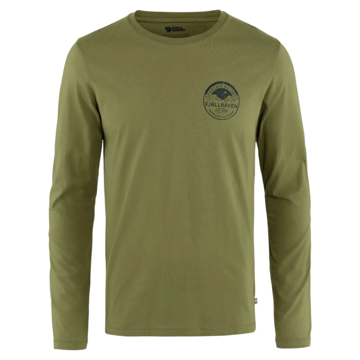 Fjällräven Shirts|Swimwear<Men's Forever Nature Badge Long Sleeve T-Shirt Caper Green