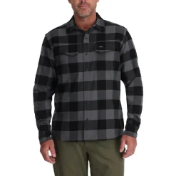 Simms Waders And Wading Boots|Fishing Shirts And T-Shirts<Men's Gallatin Long Sleeve Flannel Shirt Slate Buffalo Check