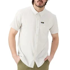 Chlorophylle Shirts|Swimwear<Men's Gaspé Short Sleeve Shirt Silver birch