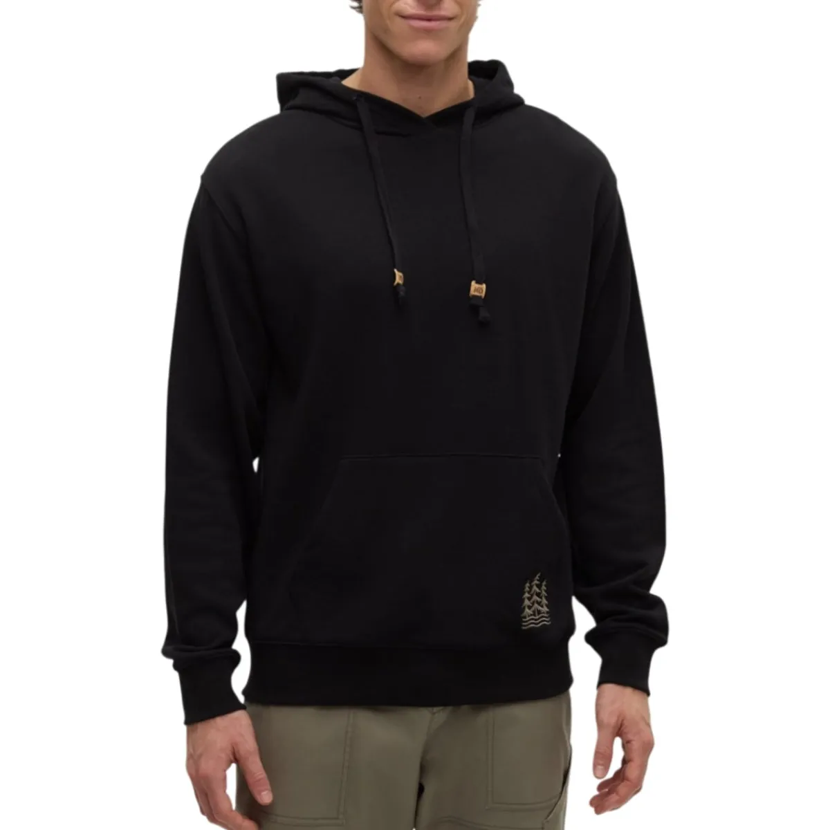 Tentree Shirts|Swimwear<Men's Getaway Relaxed Hoodie Meteorite Black / Light Moss