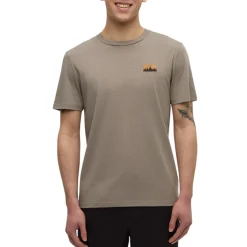 Tentree Shirts|Swimwear<Men's Juniper Cork Patch T-Shirt Clay Heather Cork Patch