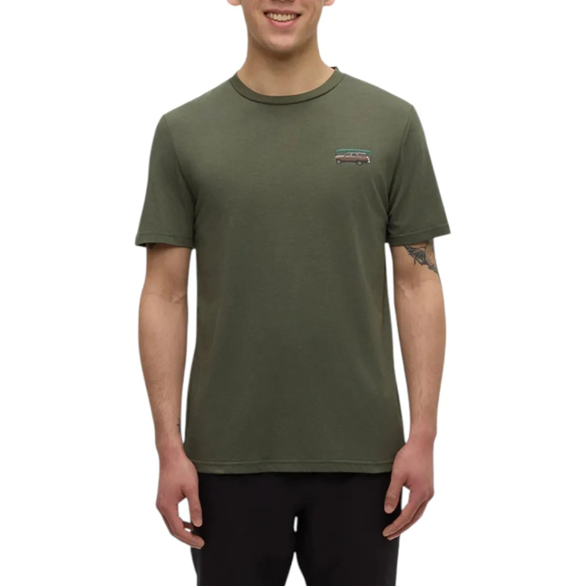 Tentree Shirts|Swimwear<Men's Lake T-Shirt Deep Olive Lake Day