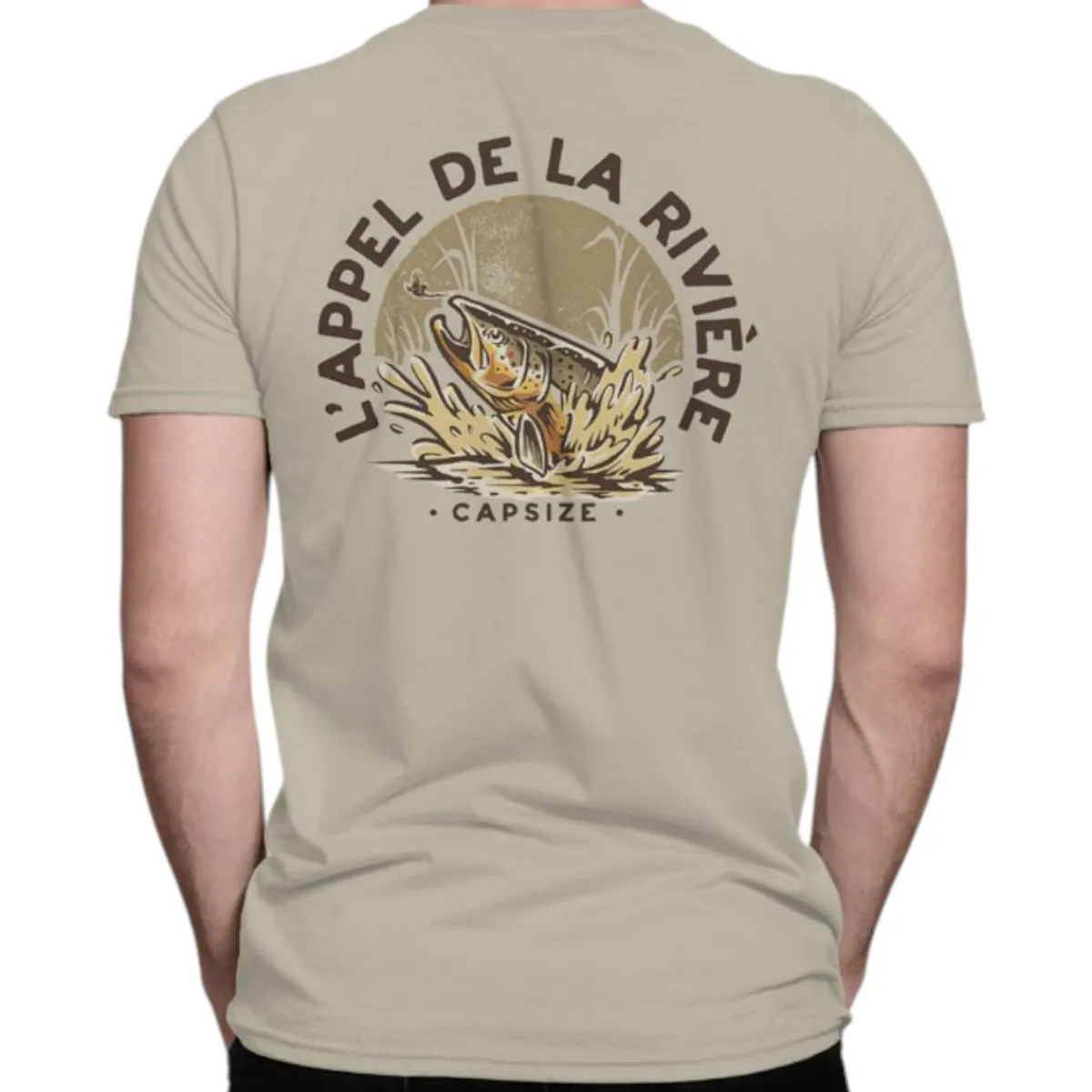 Capsize Waders And Wading Boots|Fishing Shirts And T-Shirts<Men's L'appel de la rivière T-Shirt Sand