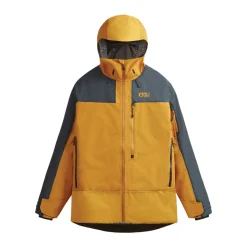 Picture Organic Clothing Insulated Jackets|Windbreaker Jackets<Men's 3-Layer Broader Hardshell Jacket Camel / Blue