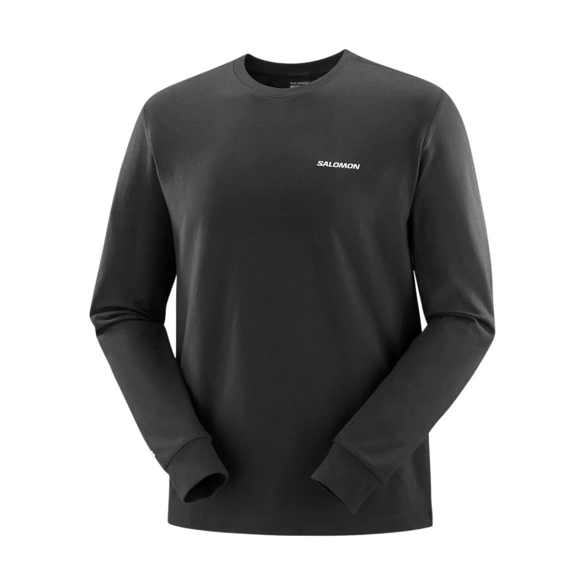 Salomon Shirts|Swimwear<Men's Logo Long Sleeve T-Shirt Deep Black