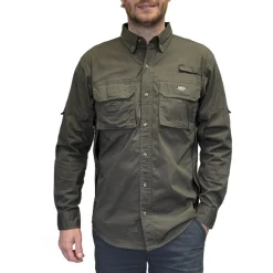 Sportchief Waders And Wading Boots|Fishing Shirts And T-Shirts<Men's Long-Sleeved Fishing Shirt Khaki