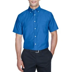 Harriton Safety Shoes|Work Outerwear<Men's Long Sleeve Shirt French Blue