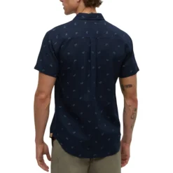 Tentree Shirts|Swimwear<Men's Mancos Shirt Midnight Blue / Bike Around