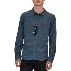Chlorophylle Shirts|Swimwear<Men's Marley Shirt Green gables plaid