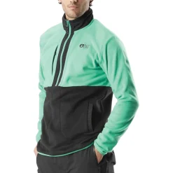 Picture Organic Clothing Shirts|Swimwear<Men's Mathew 1/4 Fleece Sweater Black / Green