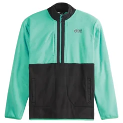 Picture Organic Clothing Shirts|Swimwear<Men's Mathew 1/4 Fleece Sweater Black / Green