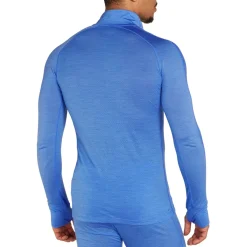 Icebreaker Shirts|Swimwear<Men's Merino Blend 125 ZoneKnit Long Sleeve Half Zip Thermal Top Baja / Brilliant
