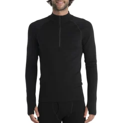 Icebreaker Shirts|Swimwear<Men's 300 MerinoFine Polar Long Sleeve Half Zip Thermal Top Black
