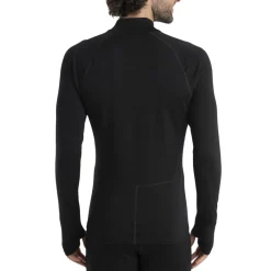 Icebreaker Shirts|Swimwear<Men's 300 MerinoFine Polar Long Sleeve Half Zip Thermal Top Black