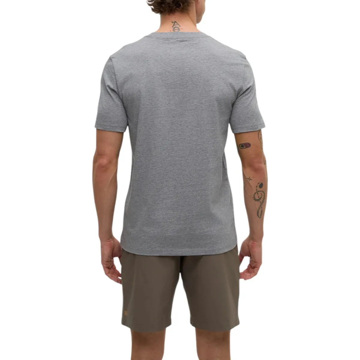 Tentree Shirts|Swimwear<Men's Peak T-Shirt Grey Heather/Meteorite Black