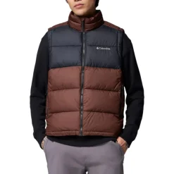 Columbia Insulated Jackets|Windbreaker Jackets<Men's Pike Lake II Vest Tobacco / Black