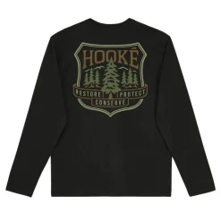 Hooké Waders And Wading Boots|Fishing Shirts And T-Shirts<Men's Pine Trees Long Sleeve Tee Black