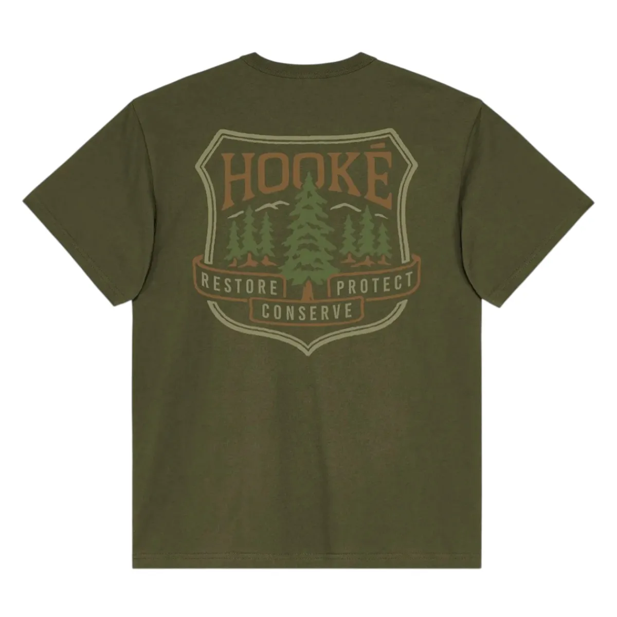 Hooké Waders And Wading Boots|Fishing Shirts And T-Shirts<Men's Pine Trees T-Shirt Dark Olive