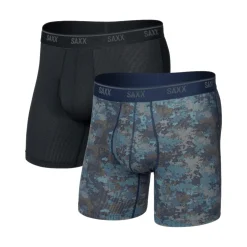 SAXX Boxers And Panties|Socks<Men's Quest Quick-Dry Mesh (2 Pack) Matrix Camo/Black