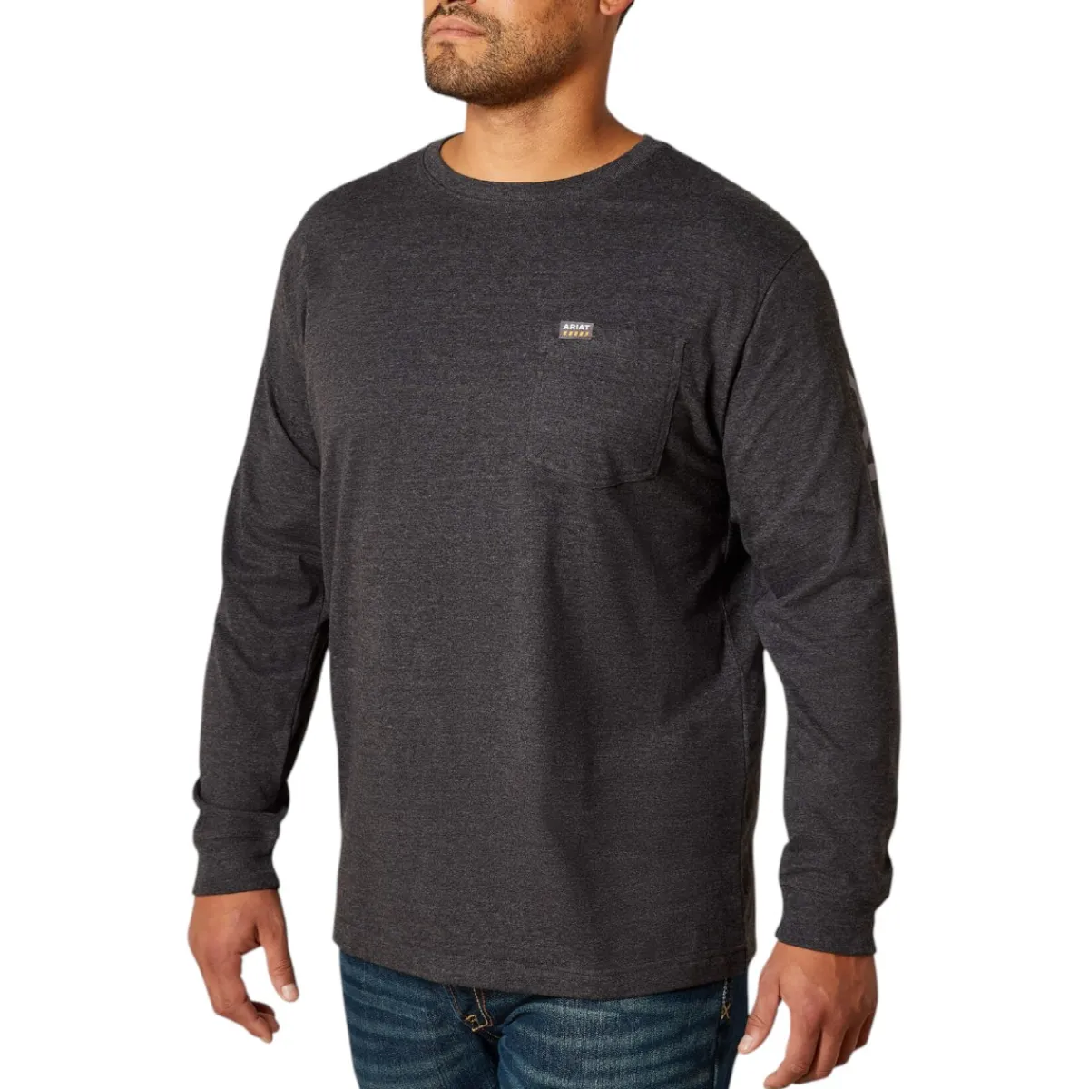 Ariat Safety Shoes|Work Outerwear<Men'sRebar Cotton Strong Standard Logo Pocket T-Shirt