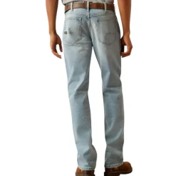 Ariat Safety Shoes|Work Outerwear<Men's Rebar M4 Relaxed DuraStretch Basic Stackable Straight Leg Jean Shoreline