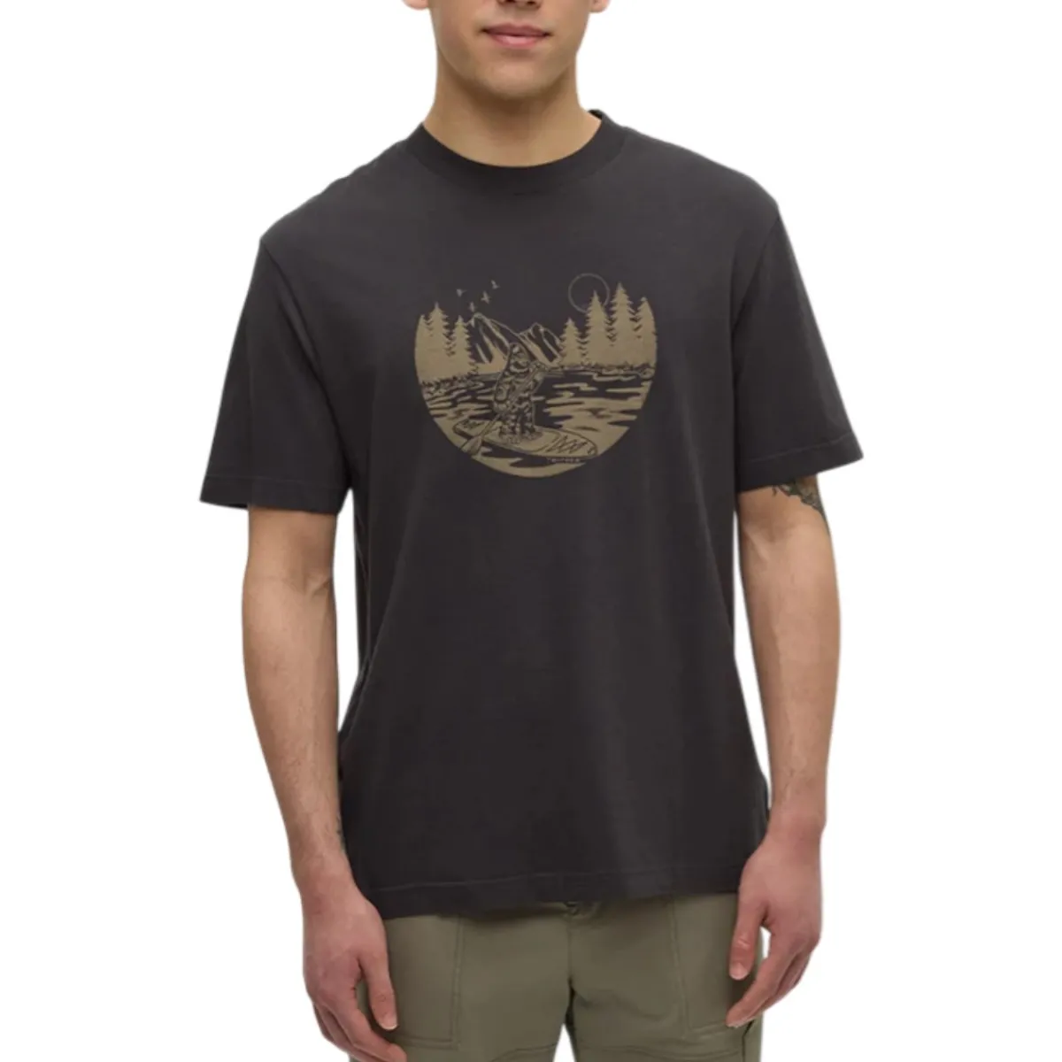 Tentree Shirts|Swimwear<Men's Regenerative Lake Life Portal T-Shirt Graphite Clay