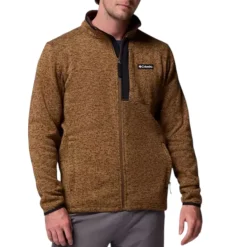 Columbia Shirts|Swimwear<Men's Sweater Weather Fleece Full Zip Jacket Tobacco Heather