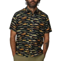 Simms Waders And Wading Boots|Fishing Shirts And T-Shirts<Men's Tailout SS Shirt Trout Parade