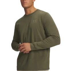 Under Armour Shirts|Swimwear<Men's UA Sportstyle Left Chest Long Sleeve T-Shirt Marine OD Green / Field Khaki