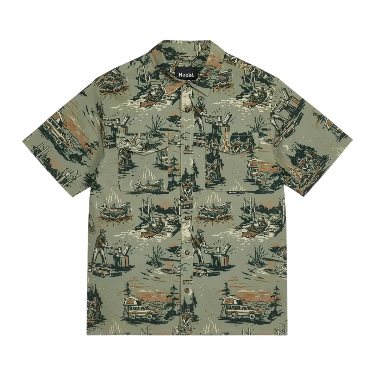Hooké Waders And Wading Boots|Fishing Shirts And T-Shirts<Men's Weekender Short Sleeve Shirt Burnt Olive