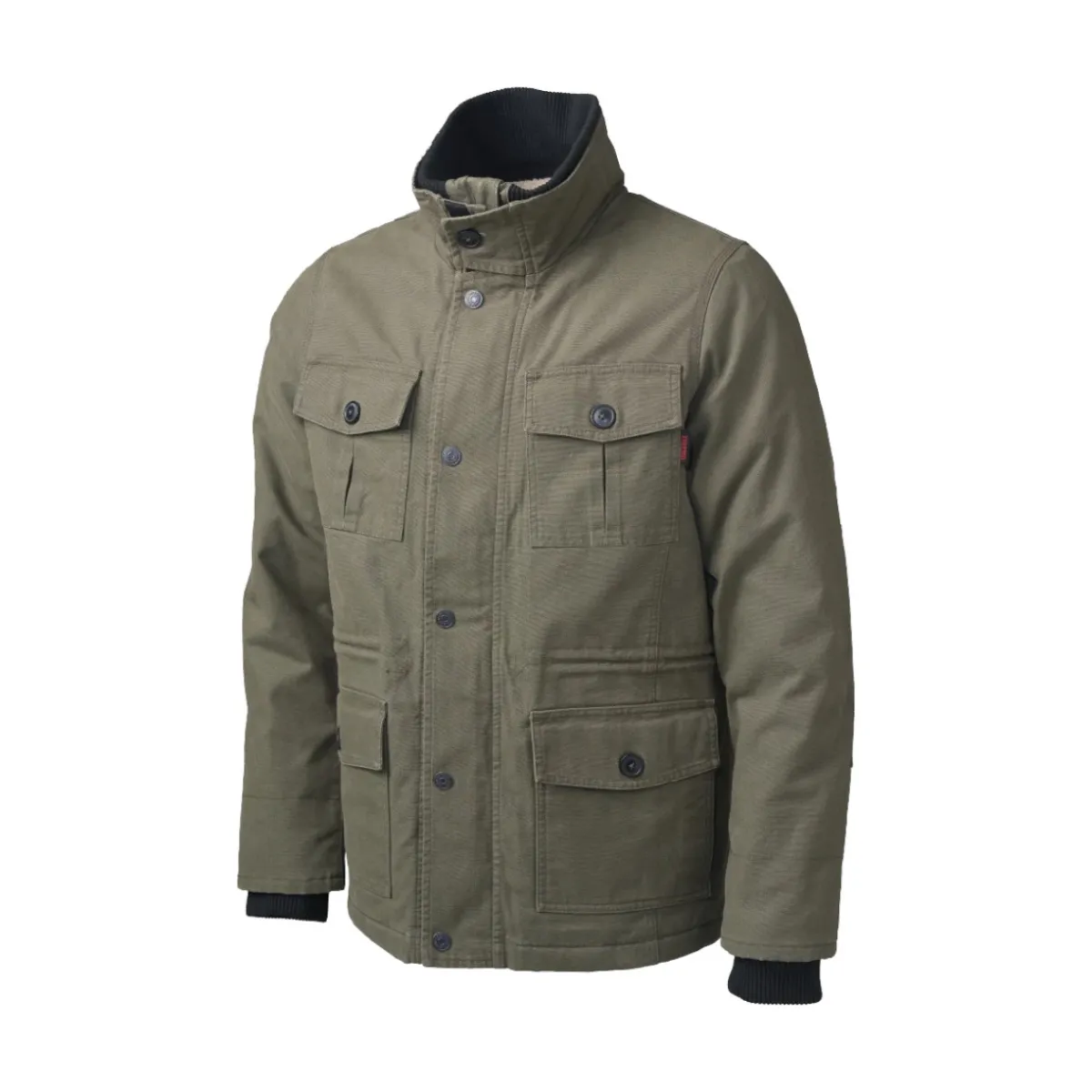 Tough Duck Safety Shoes|Work Outerwear<Men's WJ44 Sherpa-Lined Duck Cargo Jacket Olive