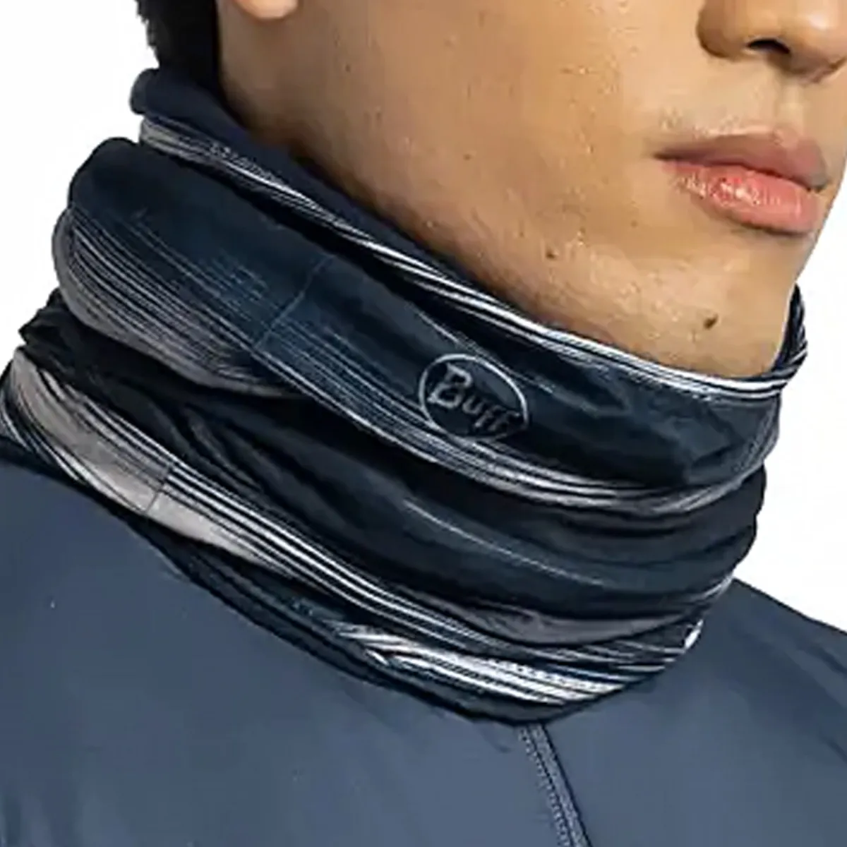Buff Sweaters|Shirts<Polar Reversible Arky Neckwear Navy
