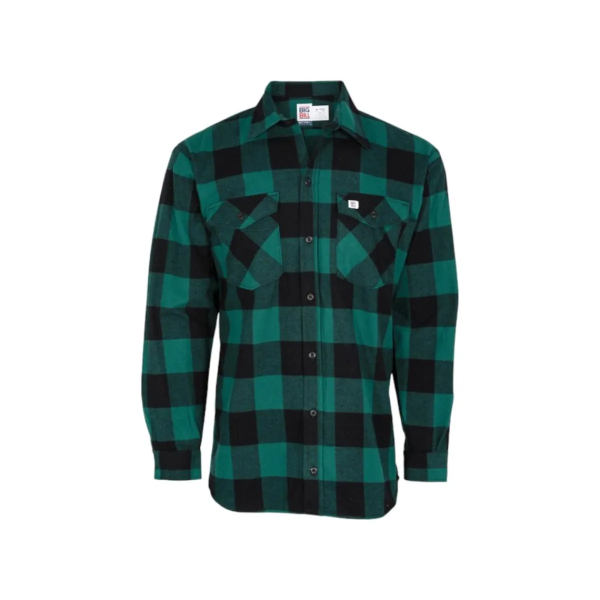 Big Bill Safety Shoes|Work Outerwear<Premium Flannel Work Shirt Green